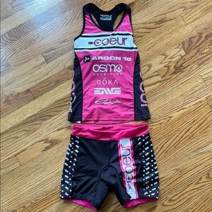 Coeur Pink and Black Triathlon Team Kit